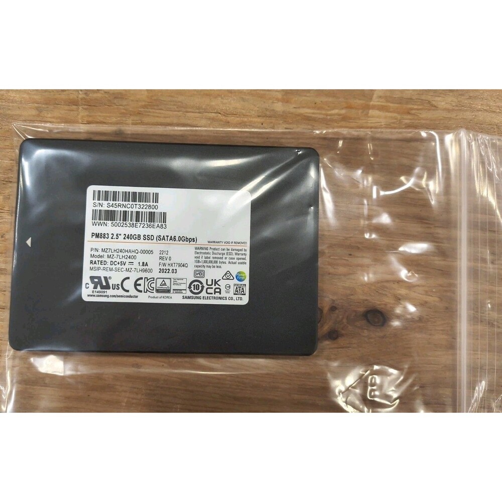 Samsung PM883 240GB 2.5" SATA III Enterprise SSD MZ7LH240HQ, New Open Box